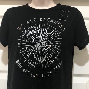 Modern Lux Black Tee Size S